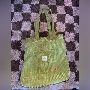 BDG green corduroy tote